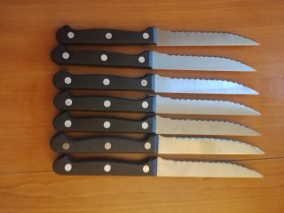 Set 35 Cuchillos de Carne Dentados