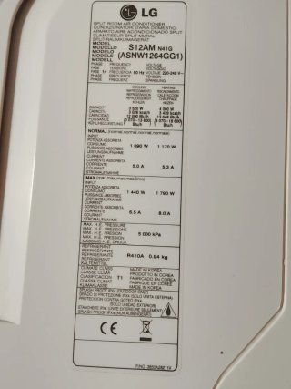 Aire Acondicionado LG Inverter Neo Plasma