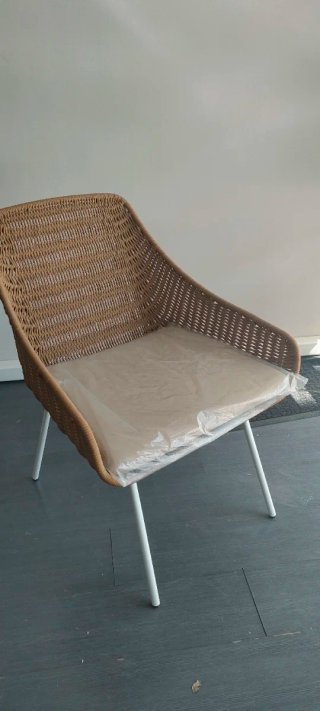 6 Sillones de exterior cuerda beige
