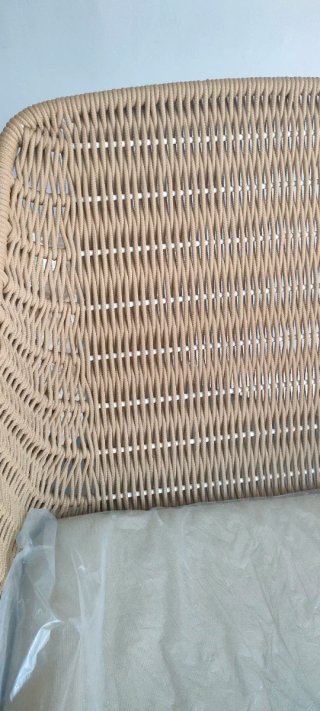 6 Sillones de exterior cuerda beige