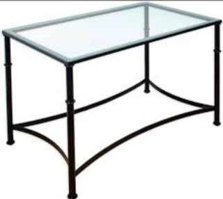 Mesa de forja de hierro con cristal