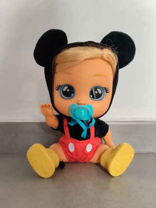 Bebé Llorón Mickey con pelo y chupete