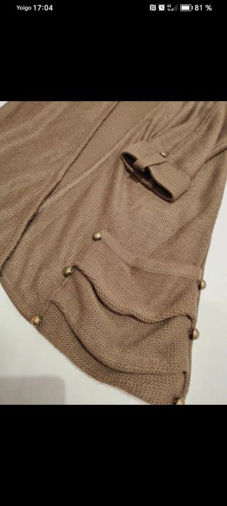 Chaqueta larga marrón