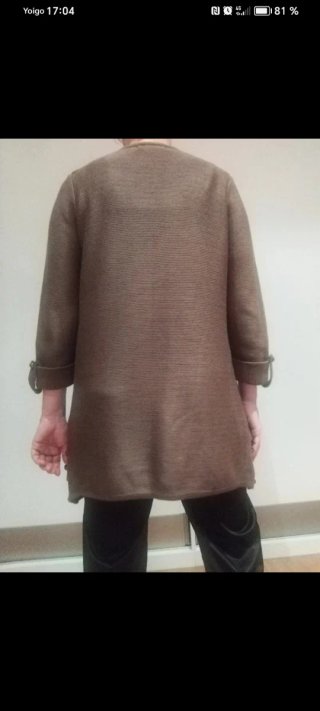 Chaqueta larga marrón