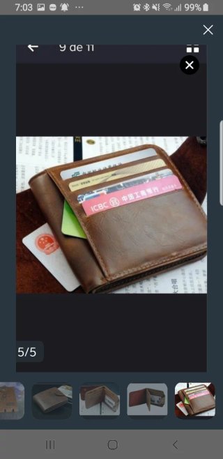 Cartera de hombre de cuero genuino