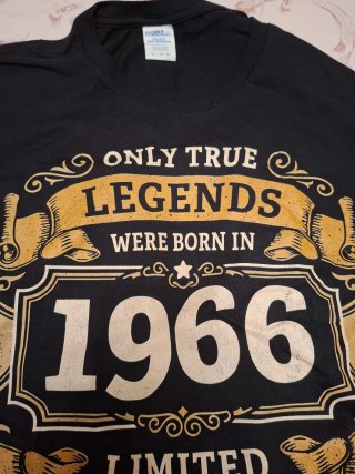 Camiseta Legends Born 1966 Negra XL