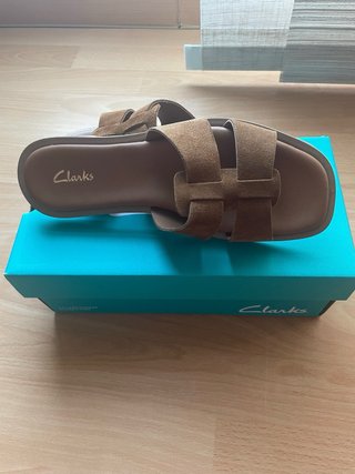 Sandalias Clarks Trala Slide Beige/Marrón