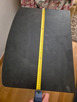 Mesa auxiliar negra 2 estantes