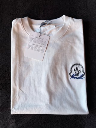 Camiseta Moncler Relaxed Fit Off-White