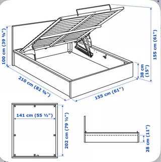 Cama IKEA MALM 140x200 con canapé