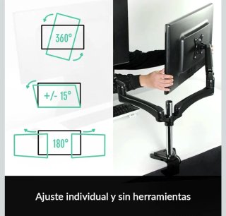 Doble Brazo Soporte Monitor Artic Z2 Gen3