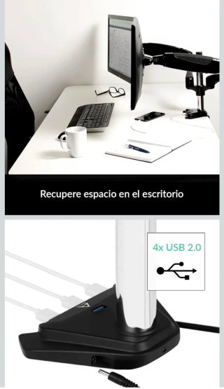 Doble Brazo Soporte Monitor Artic Z2 Gen3