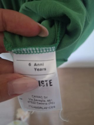 Vestito bambina verde con fiore