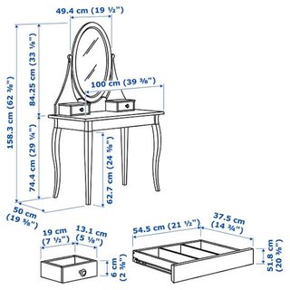 Tocador IKEA HEMNES Blanco