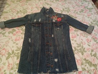 Chaqueta vaquera mujer M floral