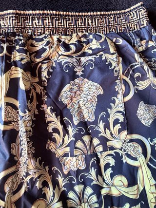 Bañador Versace Barroco Negro y Dorado