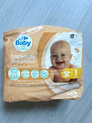 23 Pañales Carrefour Talla 1 (2-5kg)