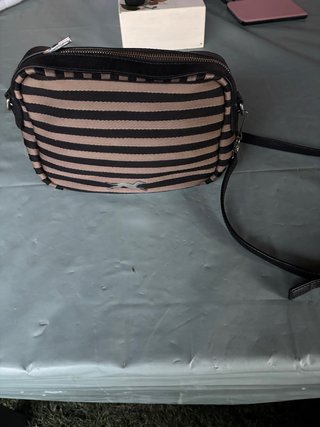 Bolso Bimba y Lola Rayas Beige y Negro