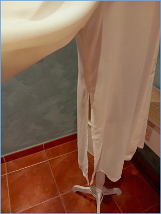 Camisa Larga Vintage Y2K Túnica Blanca Fluida T. L