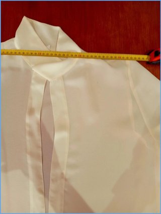 Camisa Larga Vintage Y2K Túnica Blanca Fluida T. L