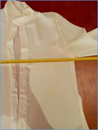 Camisa Larga Vintage Y2K Túnica Blanca Fluida T. L