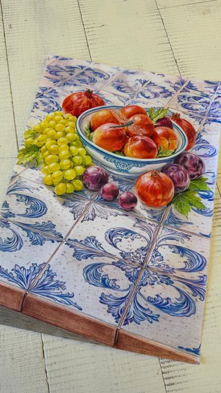 Dibujo de Frutas en Papel