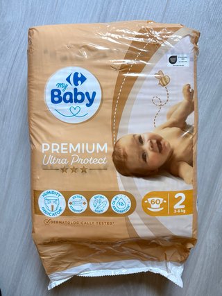 60 Pañales Talla 2 (3-6kg) Carrefour My Baby