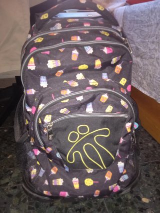 Mochila Totto Negra Multicolor