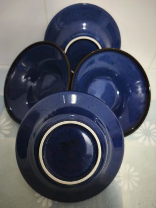 Set 4 Cuencos Cerámica Azul