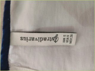 Blusa bianca Stradivarius con strisce marinaio S