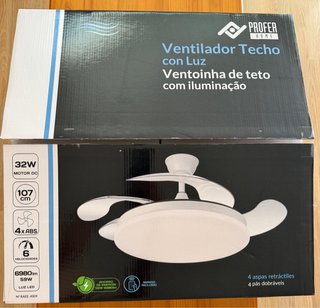 Ventilador Techo PROFER HOME con Luz