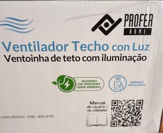 Ventilador Techo PROFER HOME con Luz