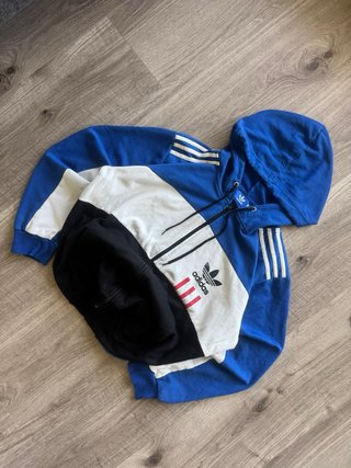 Adidas Originals Vintage Capucha L Azul Blanco