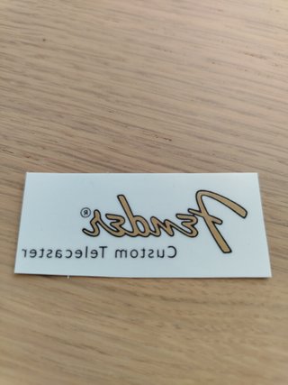 Decal Fender Telecaster Gold - Mirror Transfer
