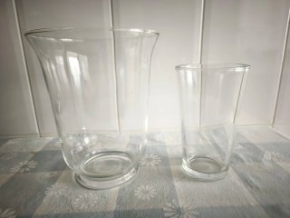 Jarrones de cristal transparente