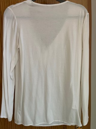 Camiseta escote pico bordada American Vintage S