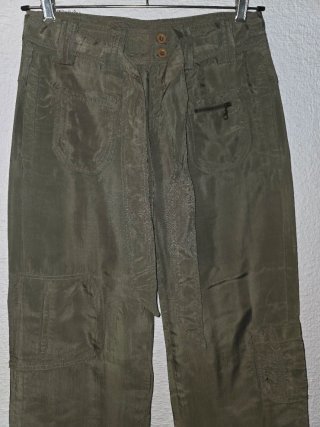 Pantalón Zara Trafaluc T.36 Verde Oliva