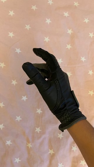 Guantes de piel negros para equitación
