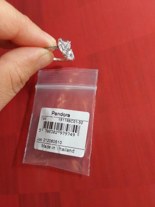 Anillo Pandora Dos Corazones Brillantes Plata