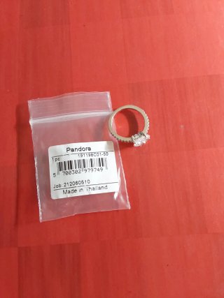 Anillo Pandora Dos Corazones Brillantes Plata