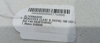 Mercedes-benz 376000 a6401540402 alternador clase