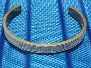Brazalete Christian Dior Oro Blanco