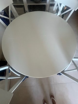 Mesa Liatorp ikea redonda extensible blanca