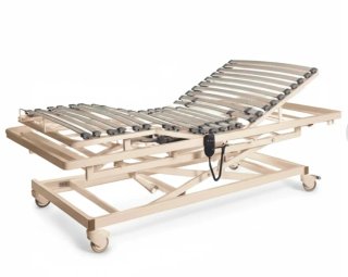 Cama articulada y elevadora de madera