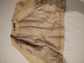 Chaqueta Polipiel Zara Beige