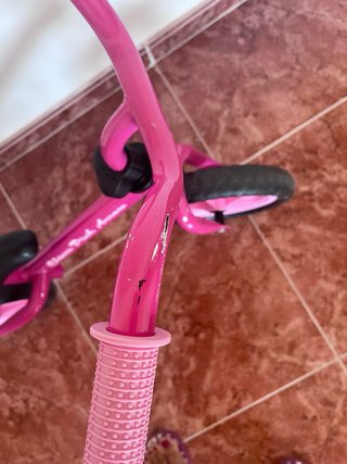 Bicicleta sin pedales rosa Chicco