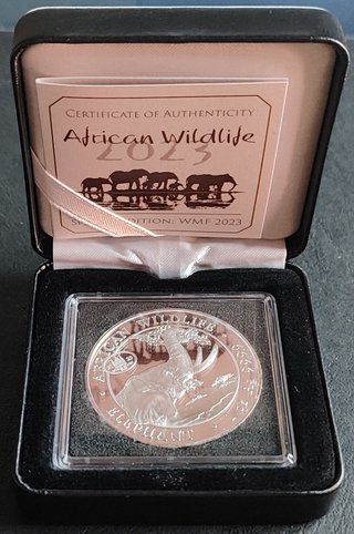 SOMALIA 100 Sh. 2023 Plata 1 Oz Elefante WMF