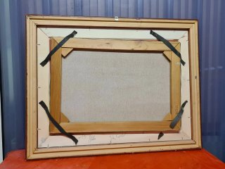 Quadro olio su tela firmato Arcipelago bronzo