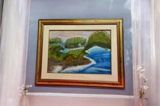 Quadro olio su tela firmato Arcipelago bronzo