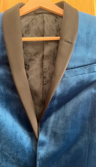 Americana terciopelo azul ASOS